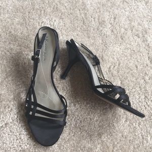 Black Anne Klein strapped heels